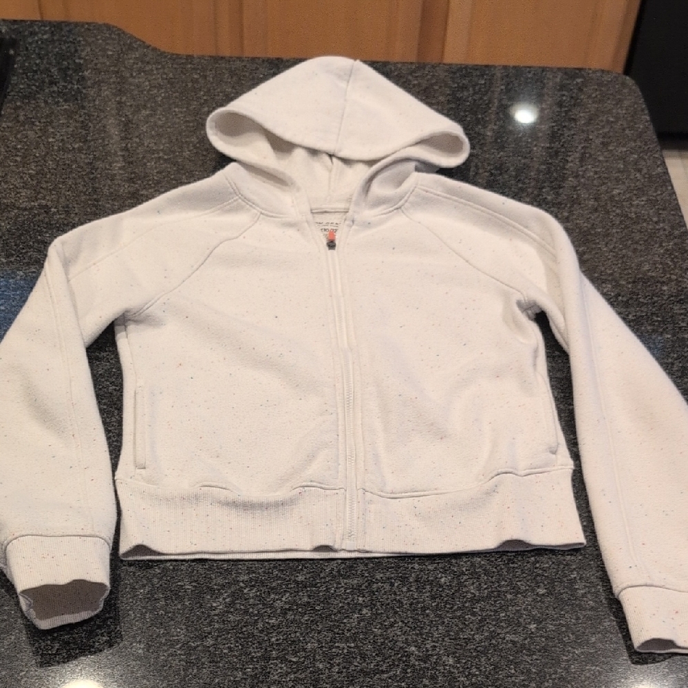 Tek Gear Kids Speckled White Hoodie Jacket